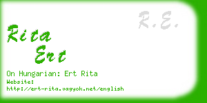 rita ert business card